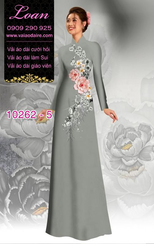 Vải áo dài hoa 3D