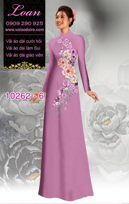 Vải áo dài hoa 3D