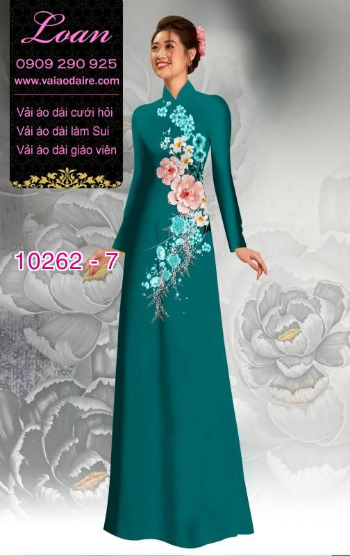 Vải áo dài hoa 3D