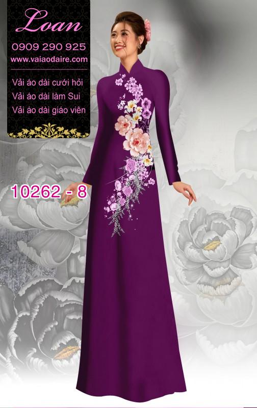 Vải áo dài hoa 3D
