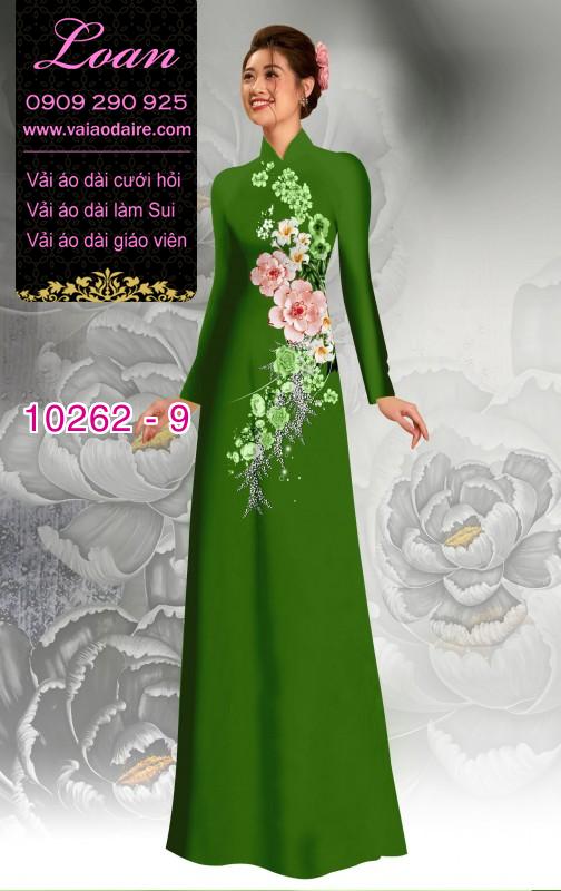 Vải áo dài hoa 3D