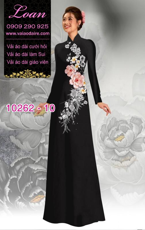 Vải áo dài hoa 3D