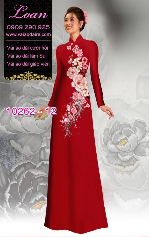 Vải áo dài hoa 3D
