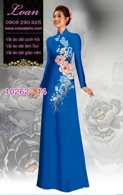 Vải áo dài hoa 3D