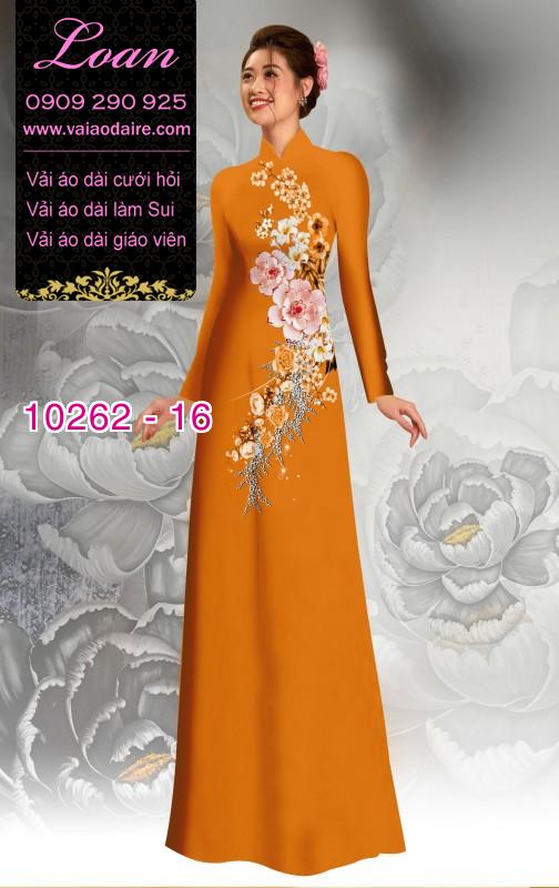 Vải áo dài hoa 3D
