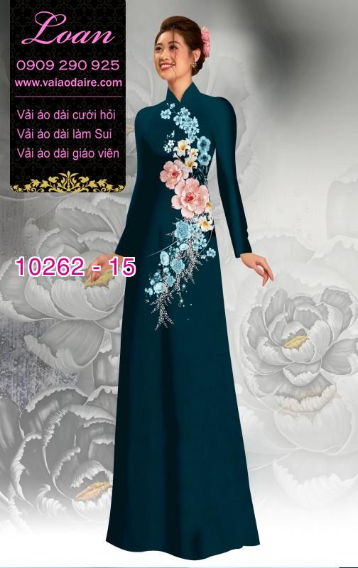 Vải áo dài hoa 3D