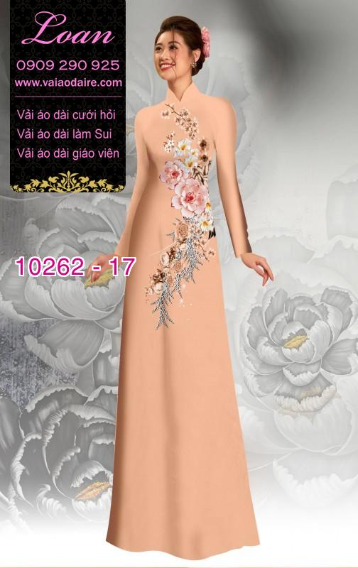 Vải áo dài hoa 3D