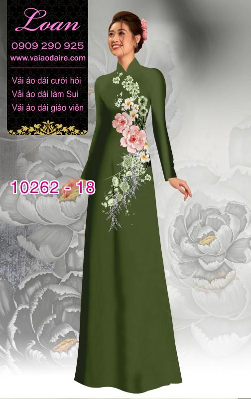 Vải áo dài hoa 3D
