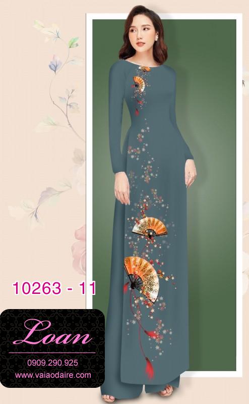 Vải áo dài hình cây quạt