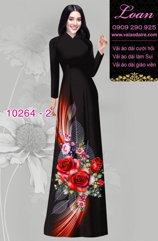 Vải áo dài hoa 3D