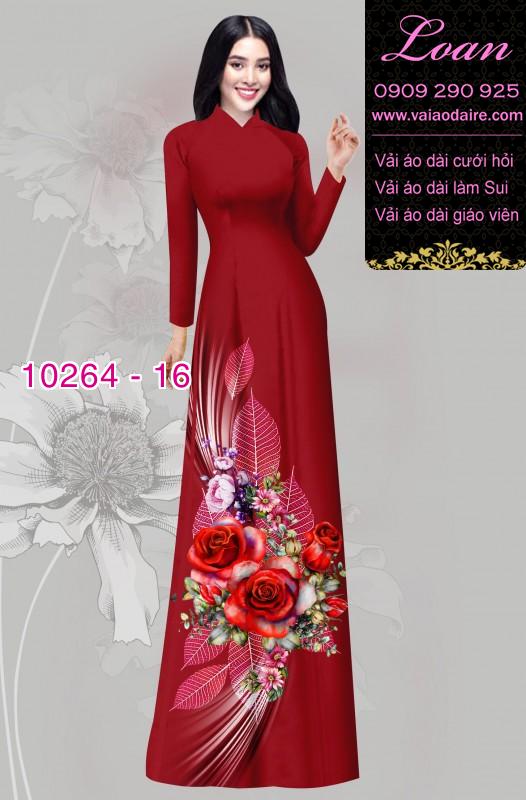 Vải áo dài hoa 3D