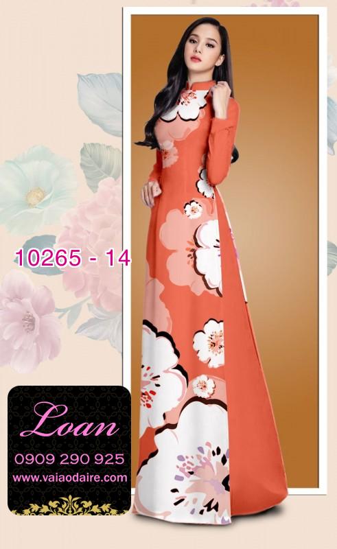 Vải áo dài hoa 3D