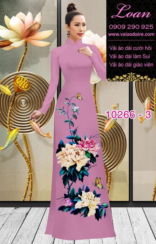Vải áo dài hoa 3D Vải áo dài hoa 3D