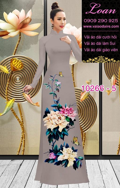 Vải áo dài hoa 3D Vải áo dài hoa 3D