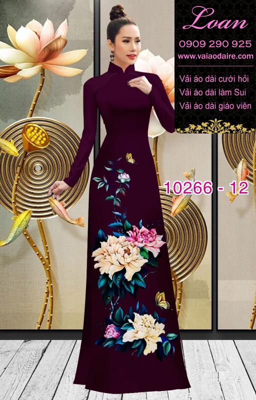 Vải áo dài hoa 3D Vải áo dài hoa 3D