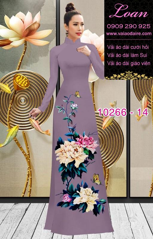 Vải áo dài hoa 3D Vải áo dài hoa 3D