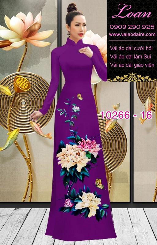 Vải áo dài hoa 3D Vải áo dài hoa 3D