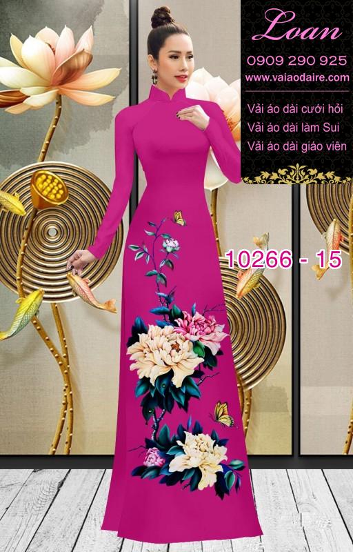 Vải áo dài hoa 3D Vải áo dài hoa 3D