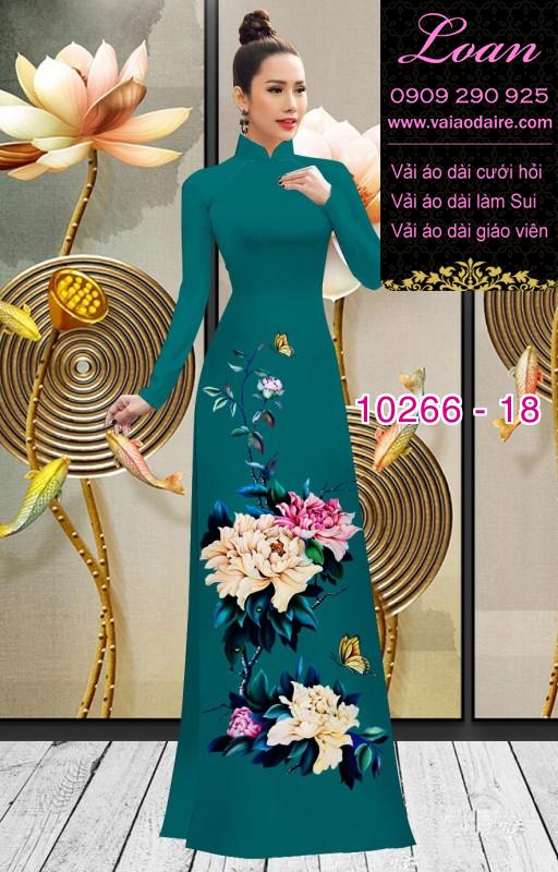 Vải áo dài hoa 3D Vải áo dài hoa 3D