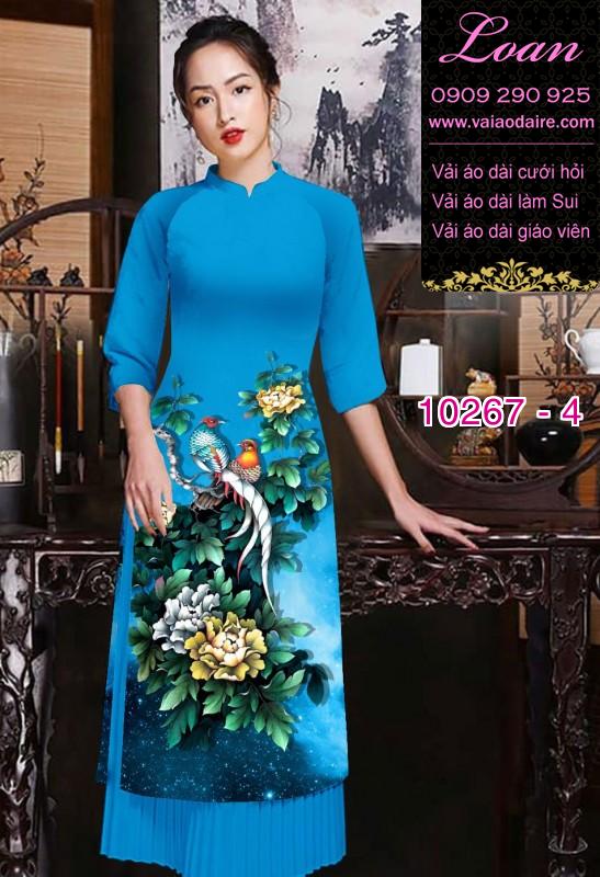 Vải áo dài cách tân hoa 3D