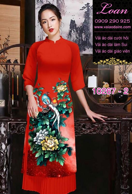 Vải áo dài cách tân hoa 3D