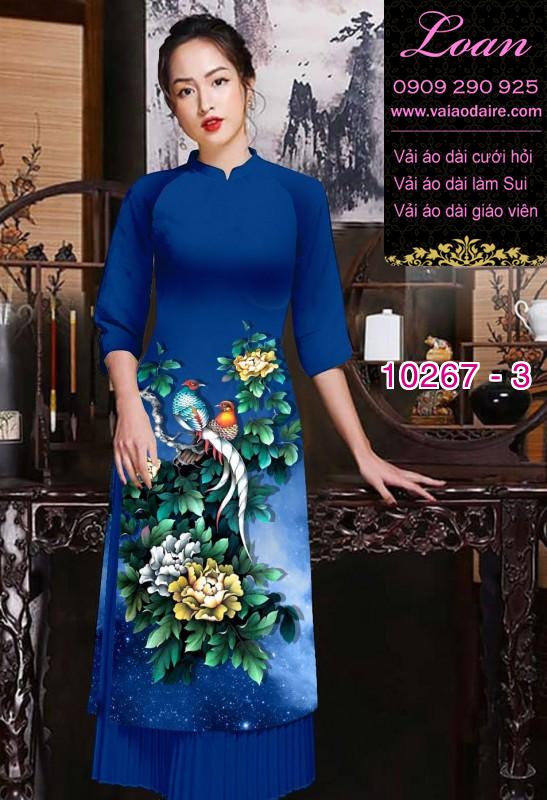 Vải áo dài cách tân hoa 3D