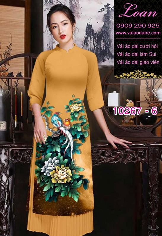 Vải áo dài cách tân hoa 3D
