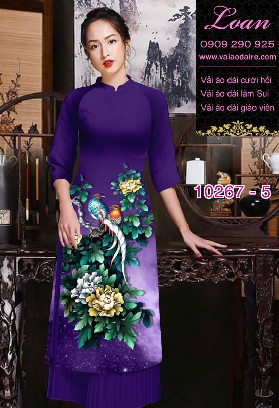 Vải áo dài cách tân hoa 3D