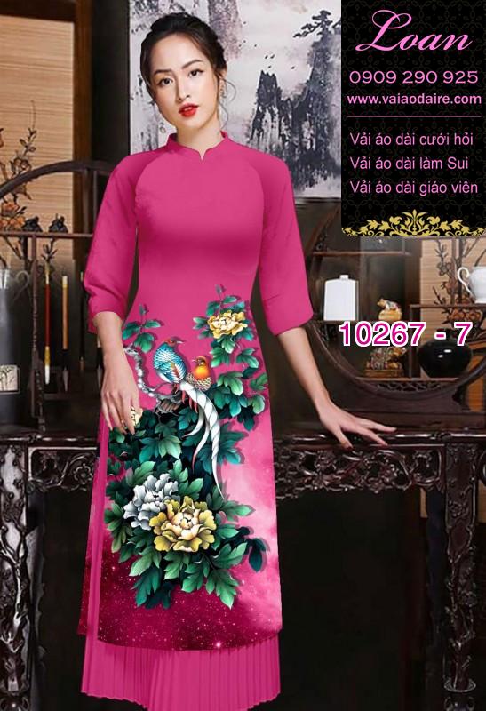 Vải áo dài cách tân hoa 3D