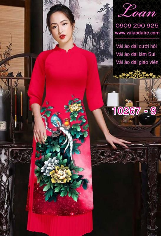 Vải áo dài cách tân hoa 3D