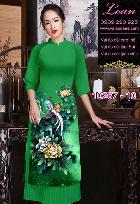 Vải áo dài cách tân hoa 3D