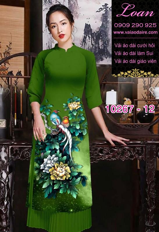 Vải áo dài cách tân hoa 3D