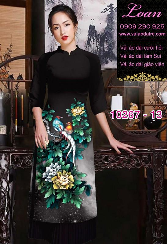 Vải áo dài cách tân hoa 3D