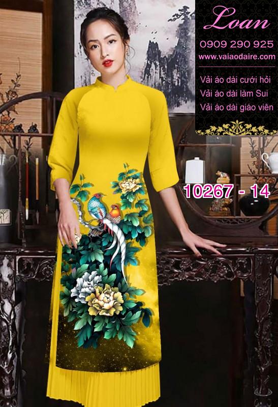 Vải áo dài cách tân hoa 3D