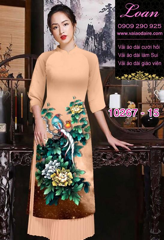 Vải áo dài cách tân hoa 3D