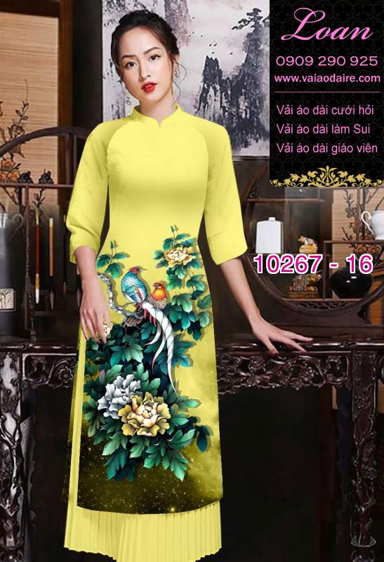 Vải áo dài cách tân hoa 3D
