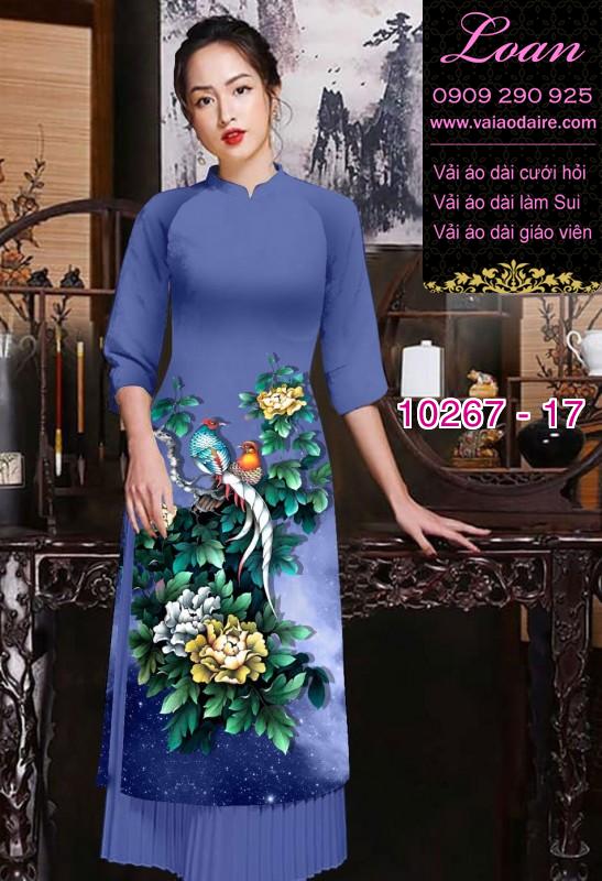 Vải áo dài cách tân hoa 3D