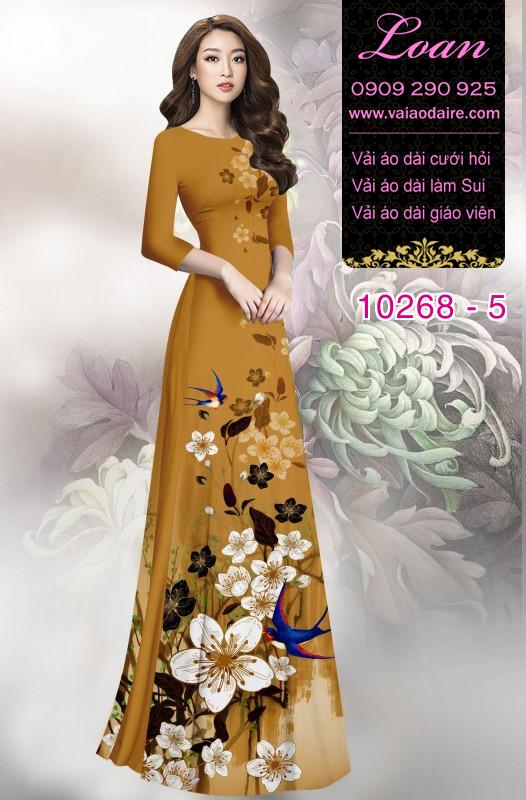 Vải áo dài hoa 3D