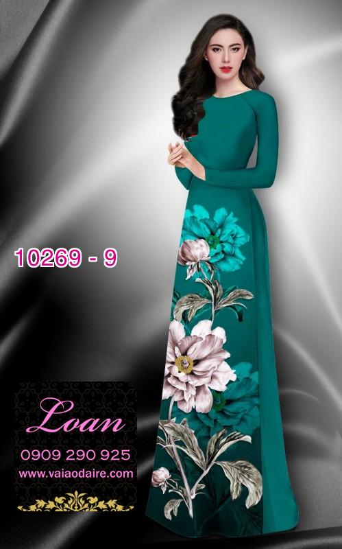 Vải áo dài hoa 3D