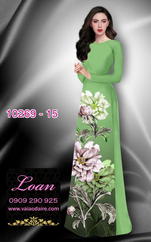 Vải áo dài hoa 3D