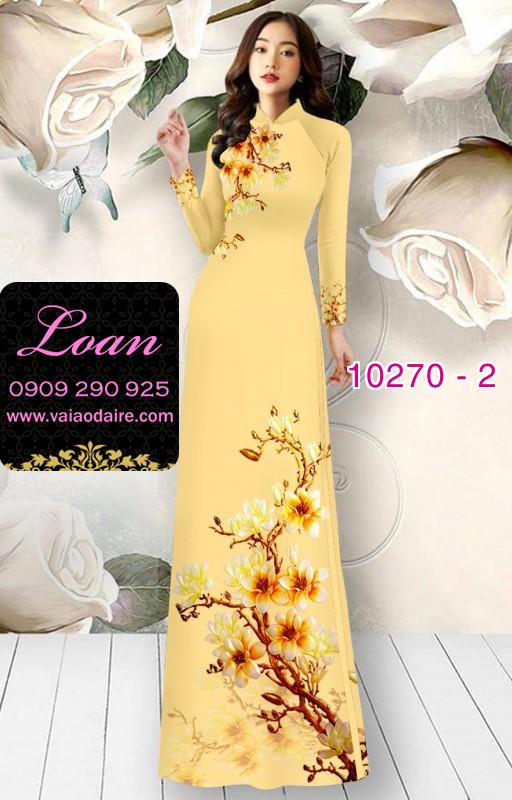 Vải áo dài hoa 3D