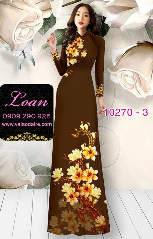 Vải áo dài hoa 3D