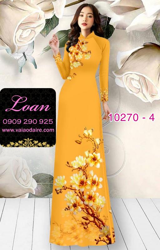 Vải áo dài hoa 3D