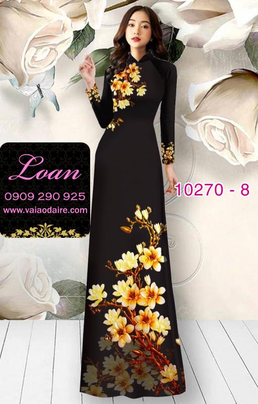 Vải áo dài hoa 3D