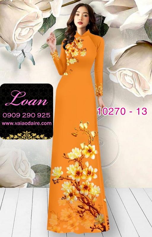 Vải áo dài hoa 3D