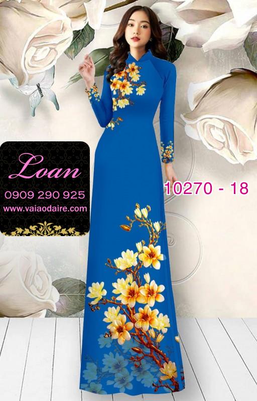 Vải áo dài hoa 3D