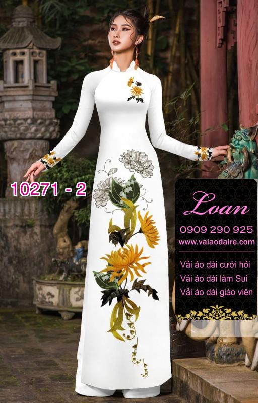 Vải áo dài hoa 3D