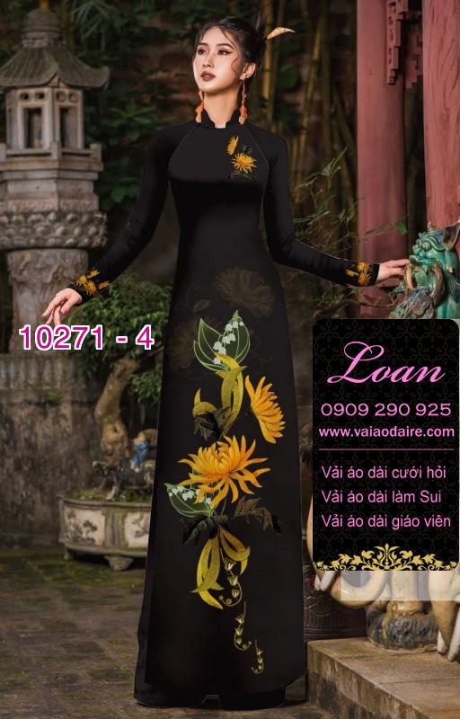Vải áo dài hoa 3D