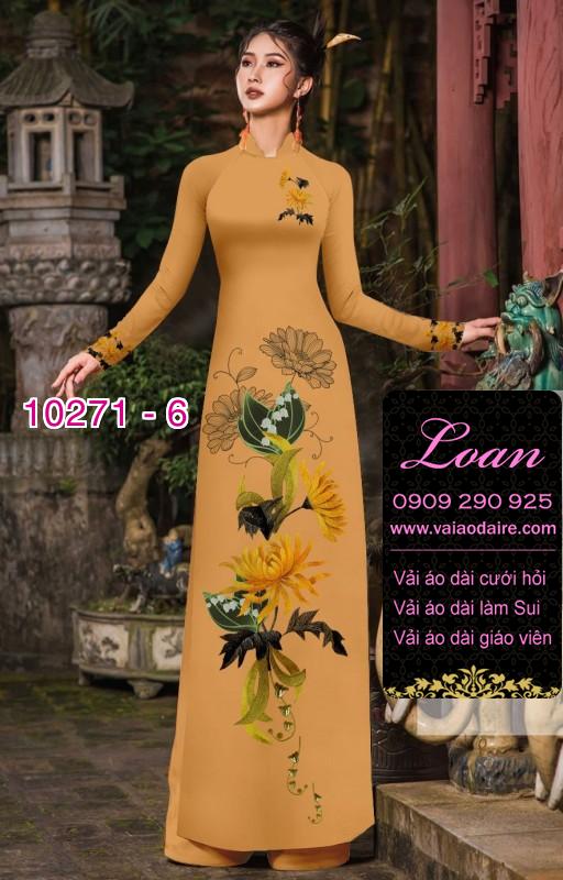 Vải áo dài hoa 3D