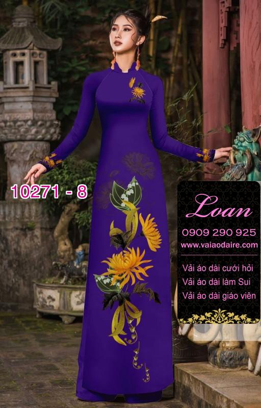 Vải áo dài hoa 3D